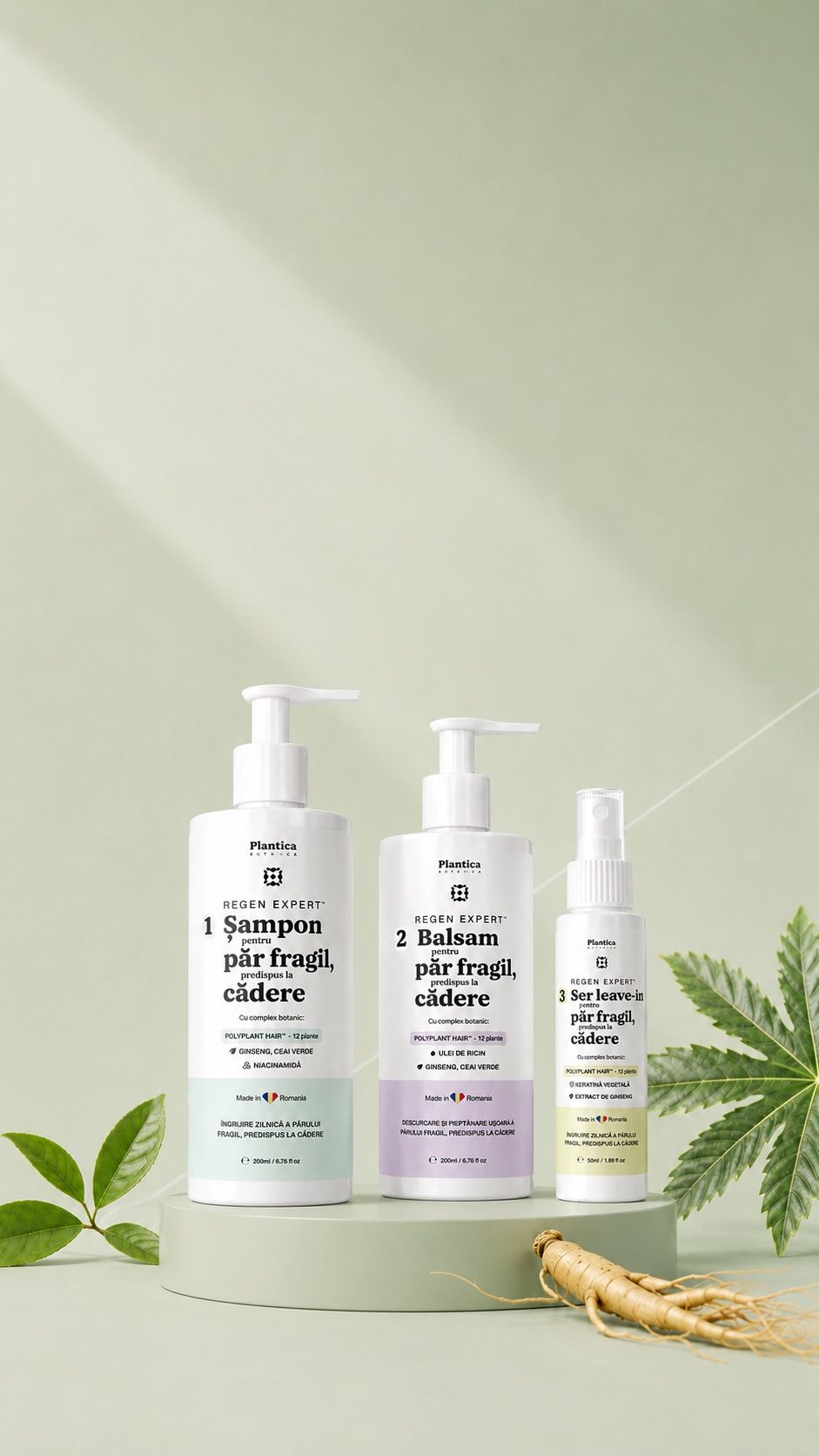 Setul Regen Expert — Șampon, Balsam și Ser leave-in Plantica